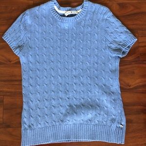 Short-Sleeved Cable Knit Sweater - Tommy Hilfiger